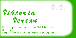 viktoria vertan business card